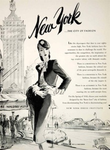 "New York... The City of Fashion," họa sĩ Joseph Bolegard -- sưu tầm: Nghệ Thuật Viết Quảng Cáo
